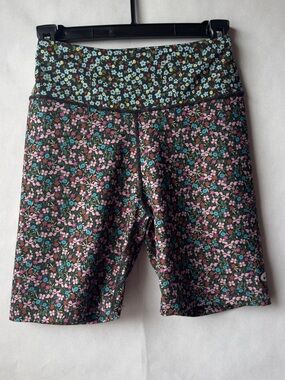 Nike Women's Floral Bike Shorts in Black, Pink, Blue
